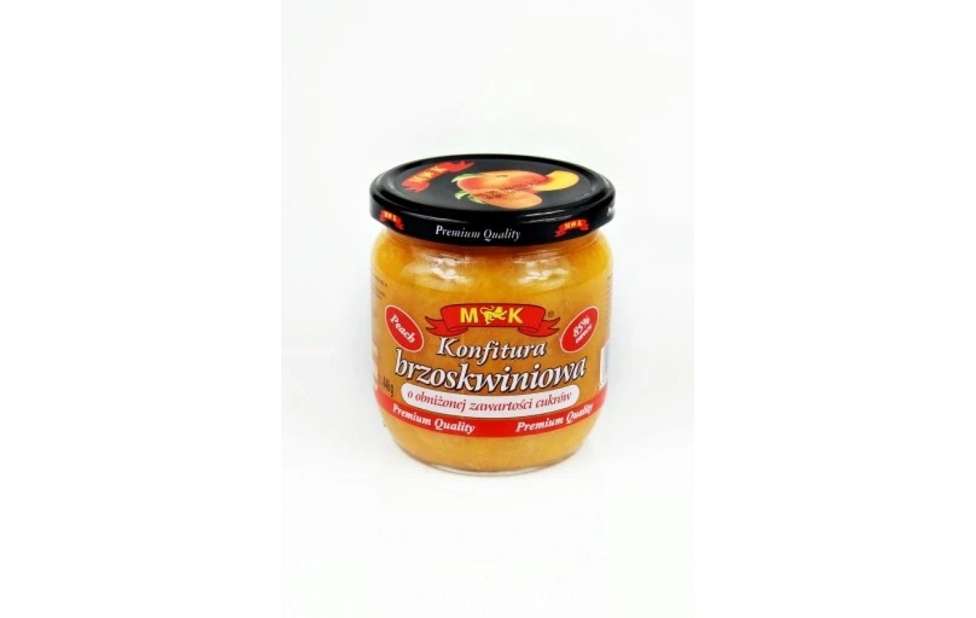 Персикове варення з низьким вмістом цукру M&K Konfitura Brzoskwiniowa 446г Польща