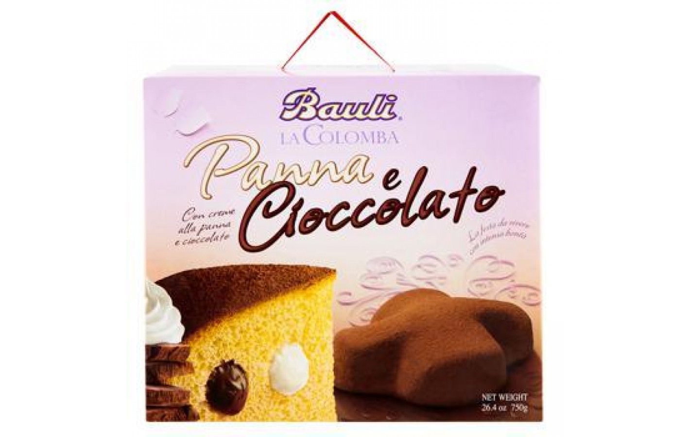 Кекс із шоколадним та вершковим кремом Bauli La Colomba Panna e Cioccolato 750г Італія