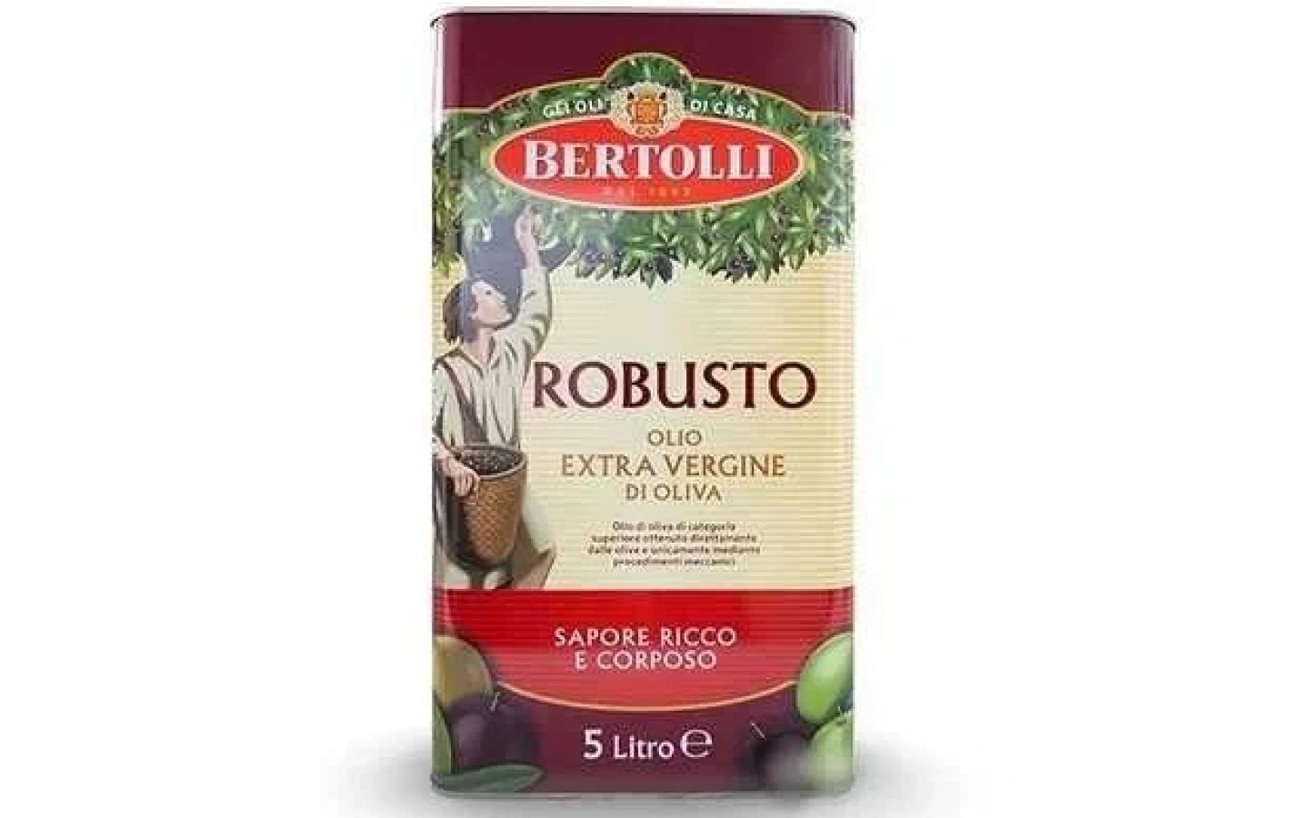 Оливковое масло Extra Vergine Bertolli Robusto 5 л
