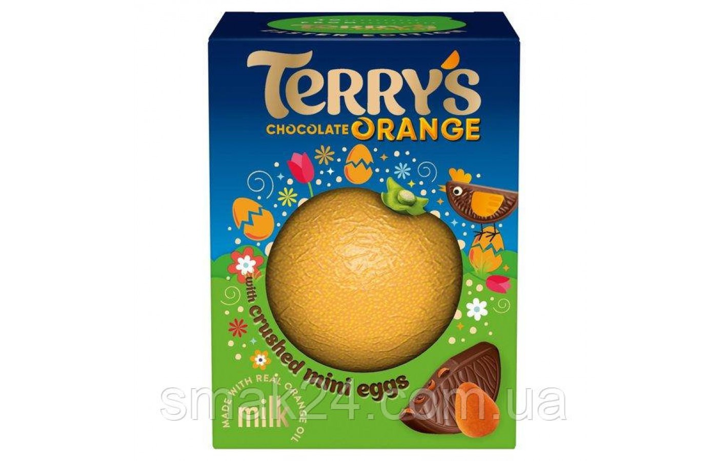 Шоколадний апельсин зі шматочками карамелі Terrys Chocolate Orange with crushed mini eggs 152г Англія