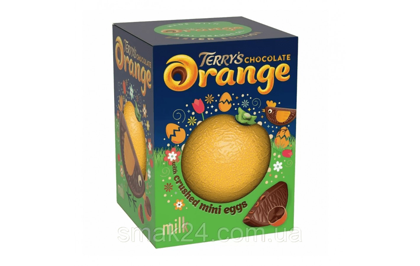 Шоколадний апельсин зі шматочками карамелі Terrys Chocolate Orange with crushed mini eggs 152г Англія