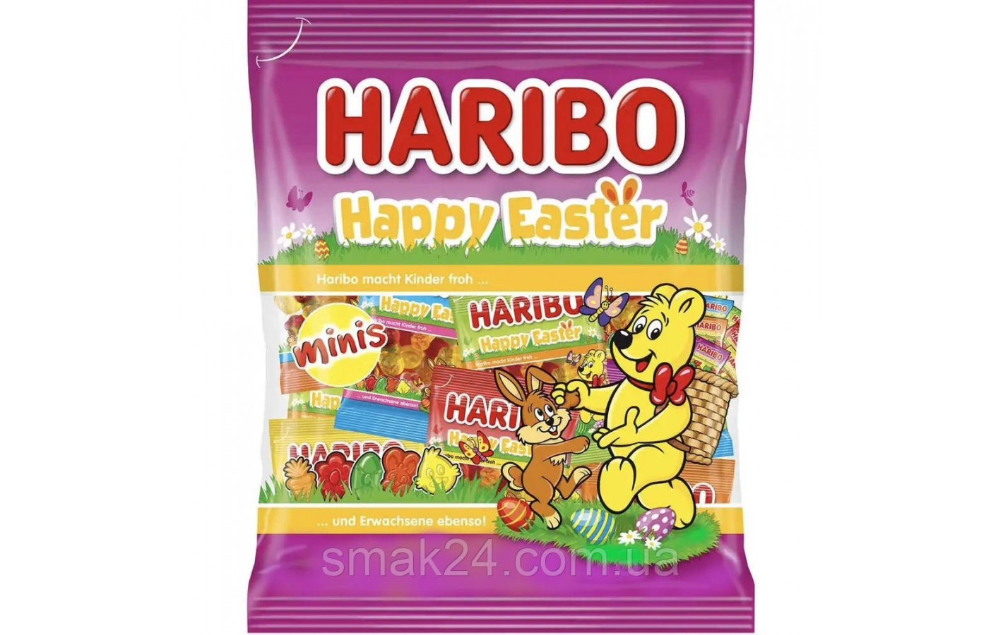 Жілейні міні-цукерки Христос Воскрес Haribo Minis Happy Easter (20 шт) 250г Німеччина