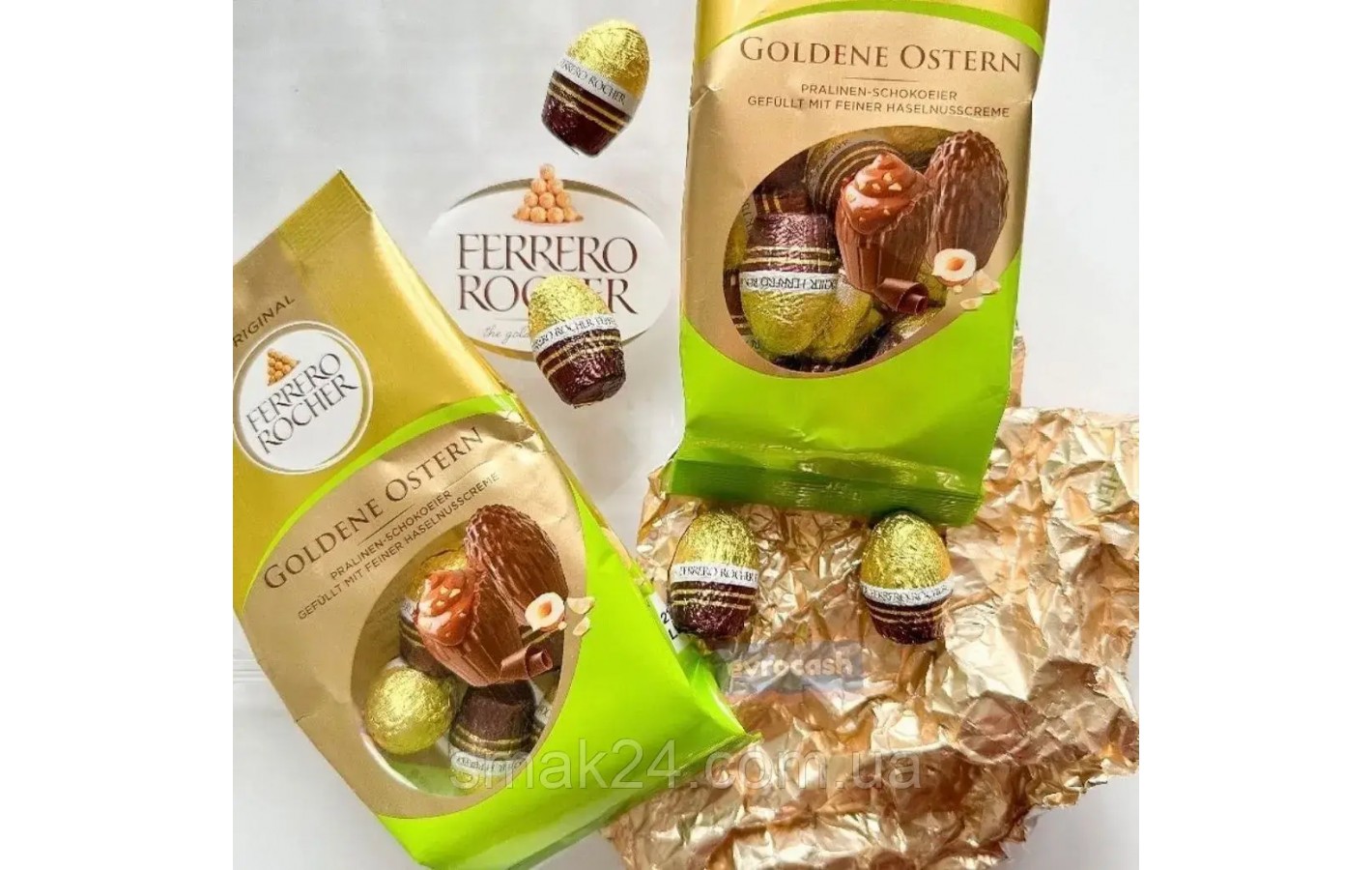 Шоколадні яйця Ferrero Rocher Golden Ostern 90г (9 шт) Італія