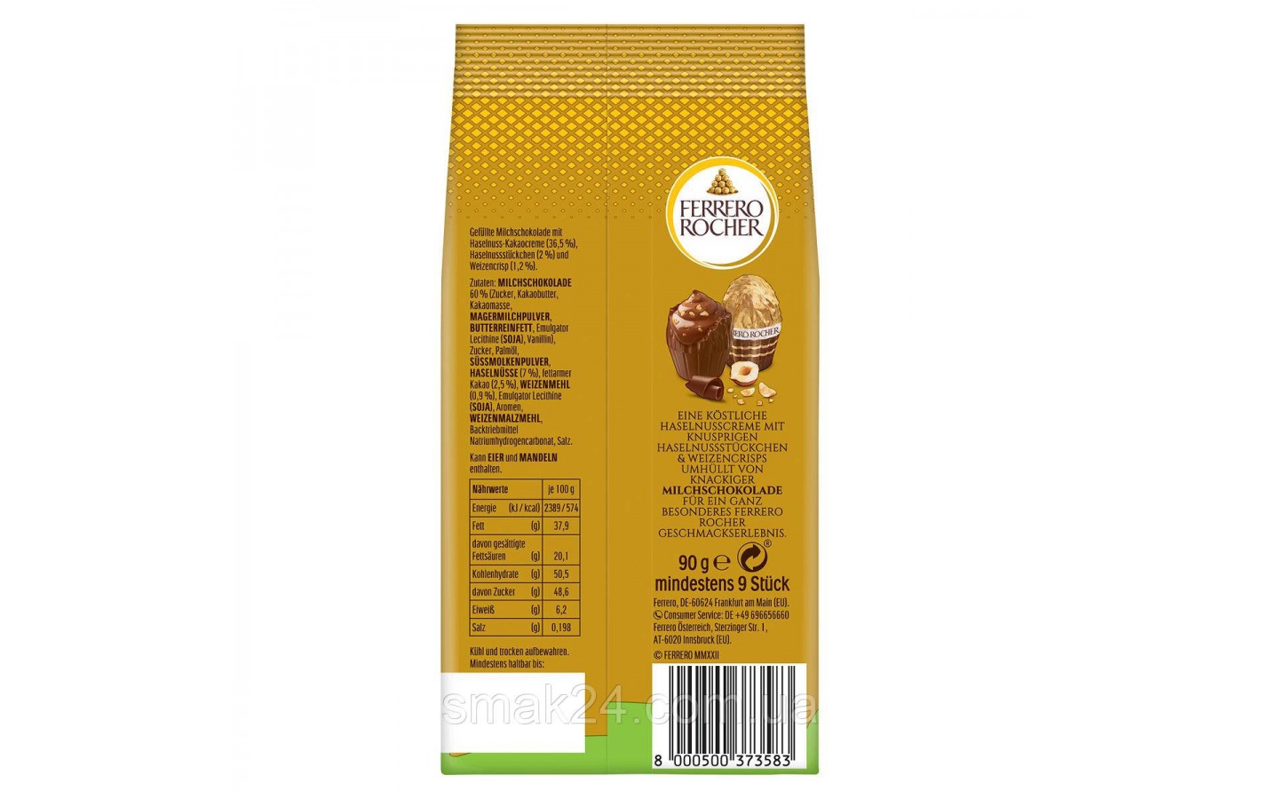 Шоколадні яйця Ferrero Rocher Golden Ostern 90г (9 шт) Італія