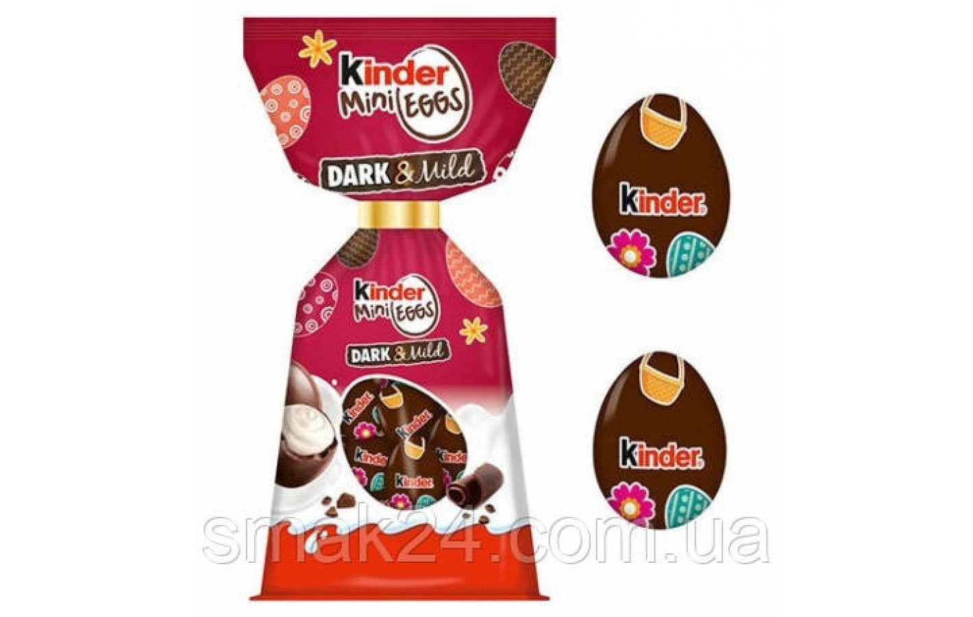 Шоколадні міні-яйця Kinder Mini Eggs Dark&Mild 85г (15шт) Італія