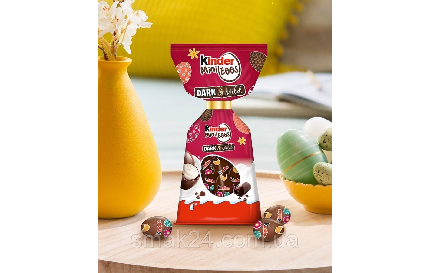 Шоколадні міні-яйця Kinder Mini Eggs Dark&Mild 85г (15шт) Італія