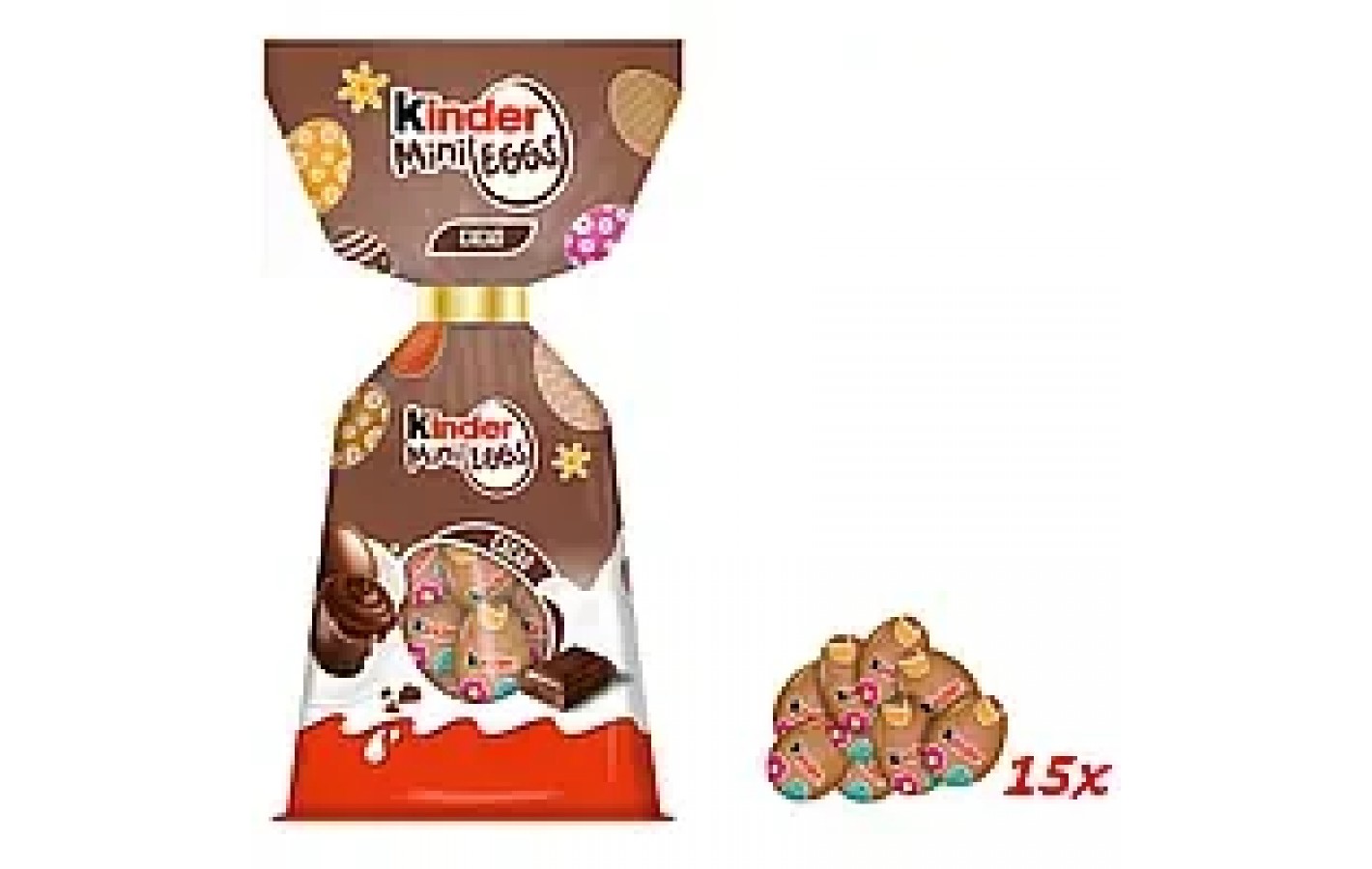 Шоколадні міні-яйця Kinder Mini Eggs Cacao 85г (15шт) Італія