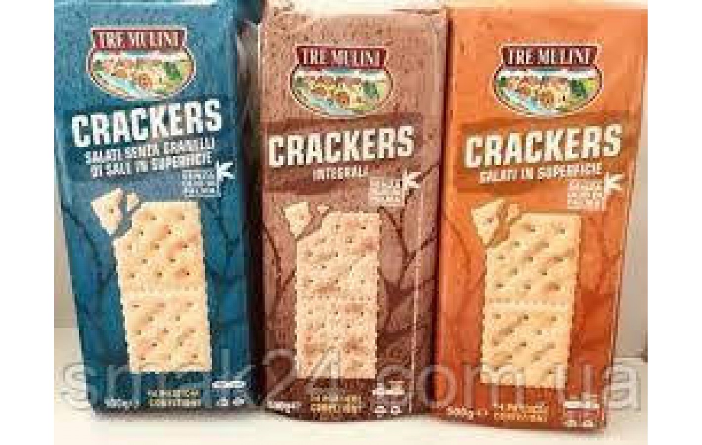 Крекеры салатные соленые без пальмового масла Tre Mulini Crackers salati 500g Италия