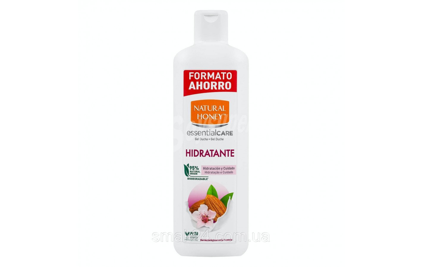 Гель для душу Медовий з мигдальною олією, що зволожує Natural Honey Gel Ducha Hidratante 1000мл Італія
