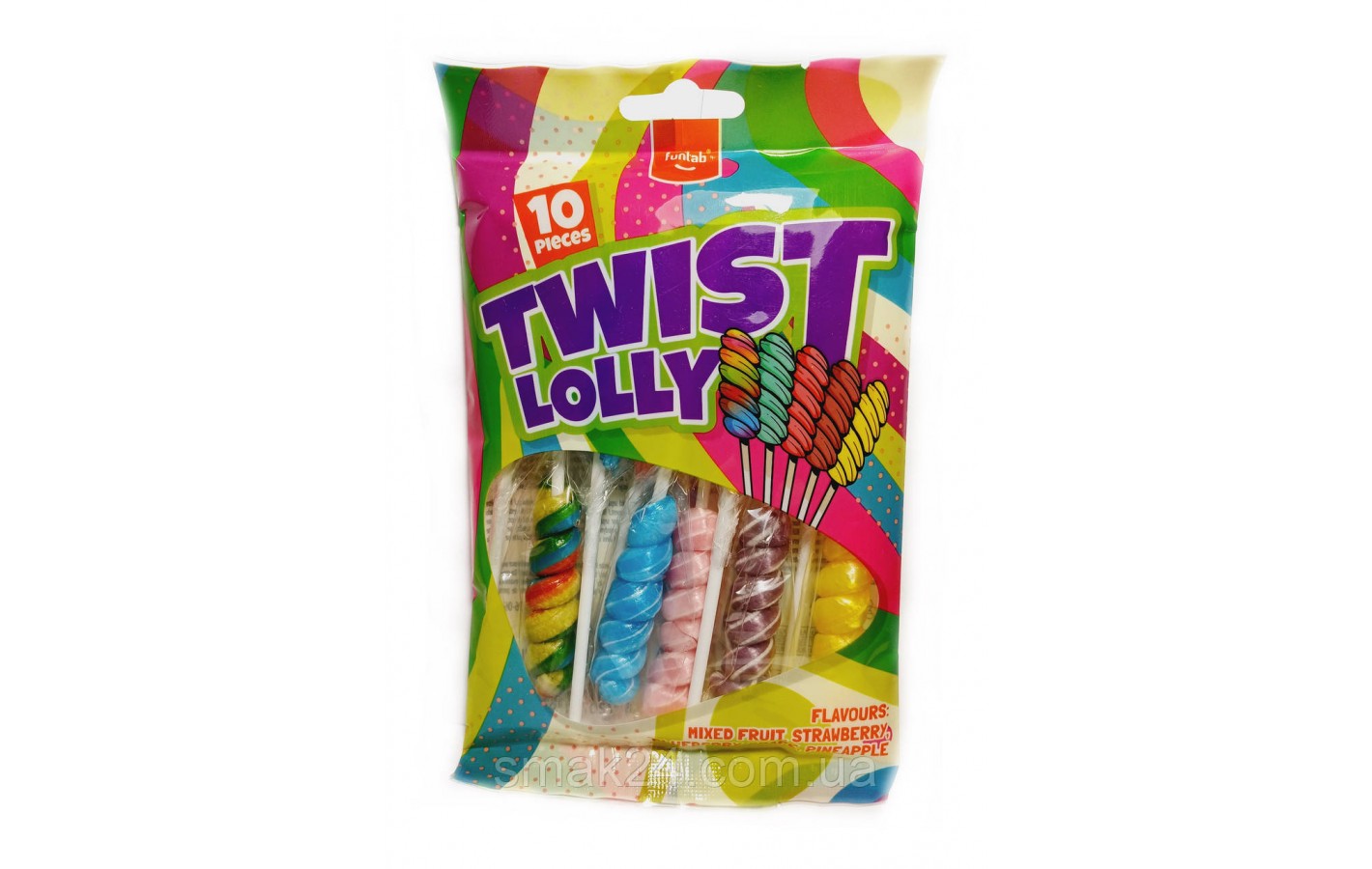 Леденецы на палочке Funlab Twist Lolly (10x10г) 100г Нидерланды