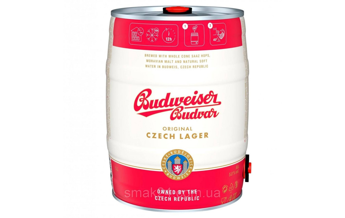 Пиво светлое Budweiser Budvar ORIGINAL ж/б 5л 5% Чехия