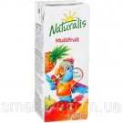 Напиток сокосодержащий Мультифрукт Naturalis Multifruit 0.2 л с трубочкой