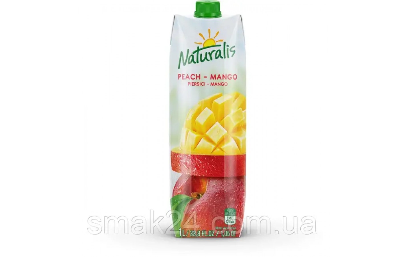 Напиток соковый с мякотью персика и манго Naturalis Mango-Peach 1л Молдова