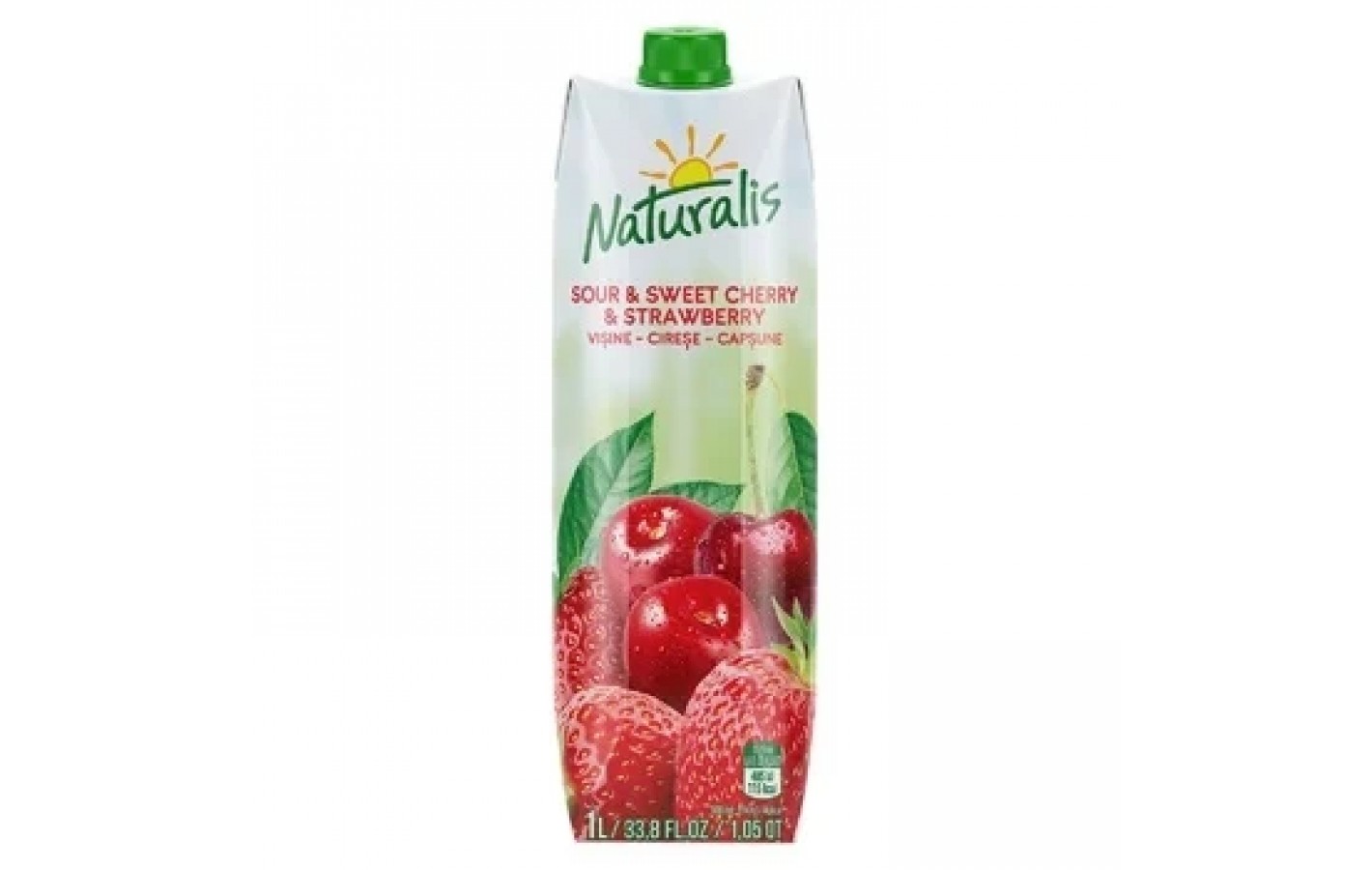 Напиток соковый с мякотью вишни, черешни и клубники Naturalis Sour&Sweet Cherry&Strawberry 1л Молдова