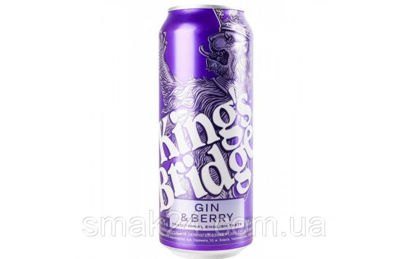 Напиток слабоалкогольный King's Bridge Gin&Berry 7% 500мл Украина