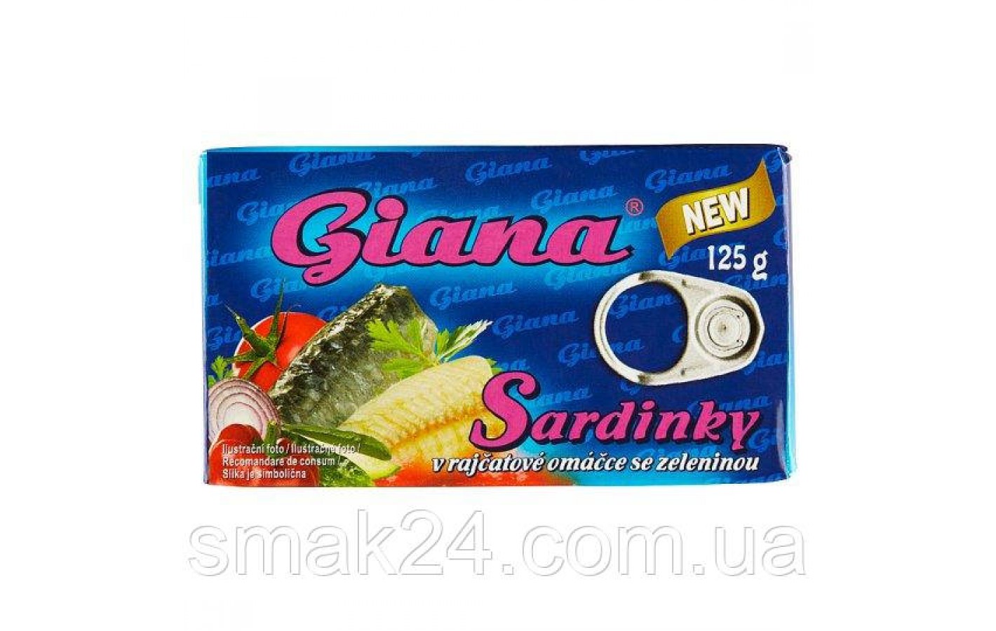 Сардини в томатному соусі з овочами Giana Sardines 125/75г Чехія
