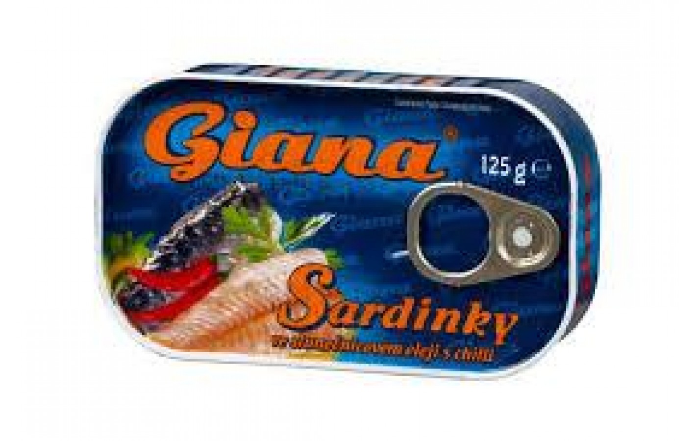 Сардини в олії з перцем чилі Giana Sardinky ve slunecnicovem oleji s chilli 125/90г Чехія