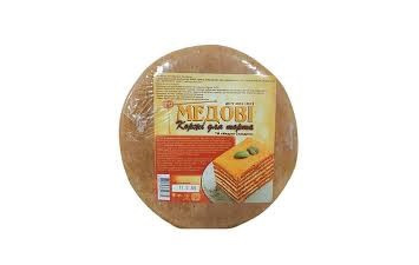 Коржи медовые для торта  ТМ Медуня Солодуня 400г (4 коржа) Украина