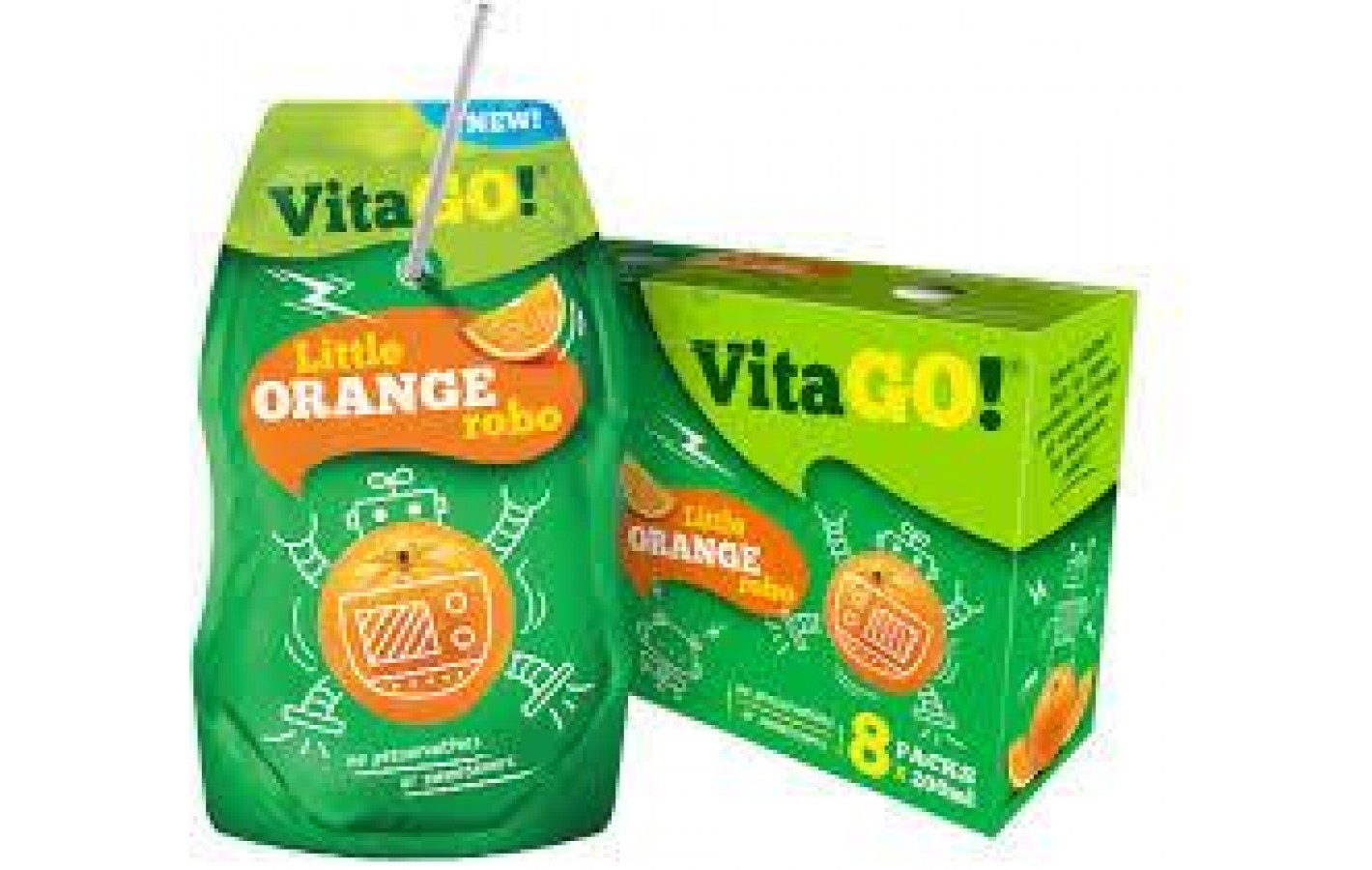 Сок  Апельсиновый  БЕЗ КОНСЕРВАНТОВ  Vita Go 200 мл Македония