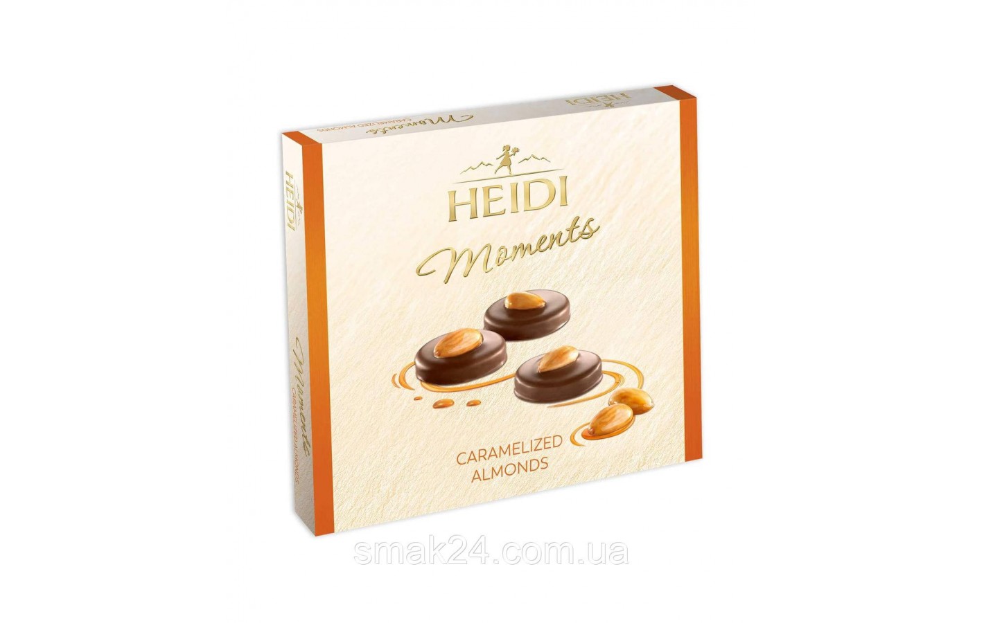 Шоколадні цукерки з пралине та мигдалем Heidi Moments Caramelized Almonds 140г (14шт) Румунія