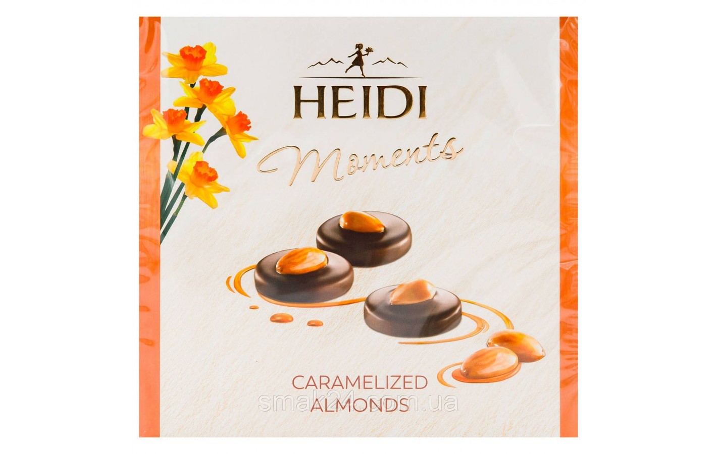 Шоколадні цукерки з пралине та мигдалем Heidi Moments Caramelized Almonds 140г (14шт) Румунія