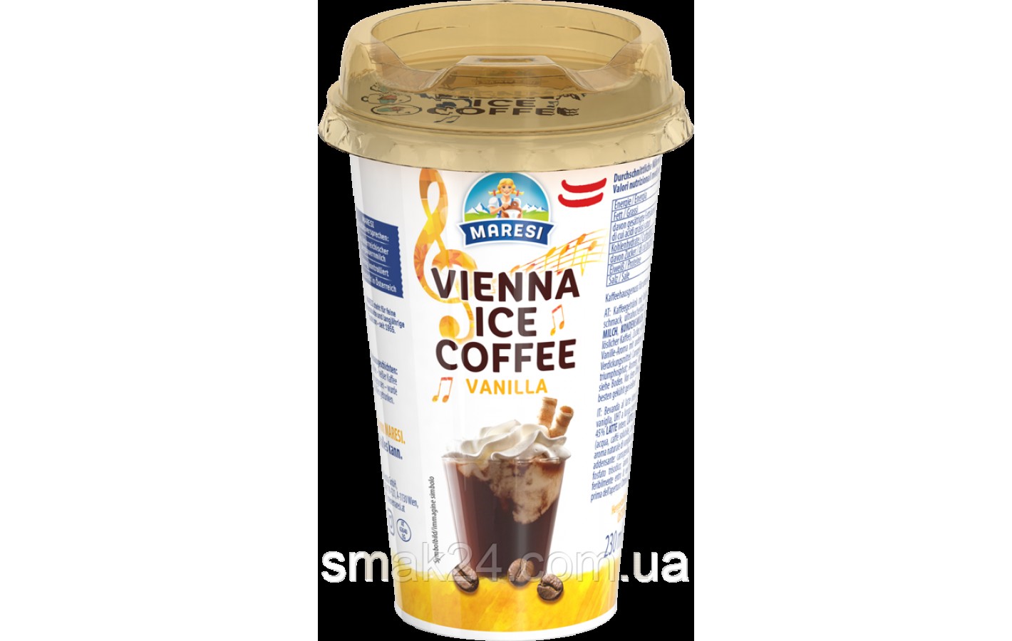 Холодный кофе с молоком и ванилью Maresi Vienna Ice Coffee Vanilla 230мл Австрия
