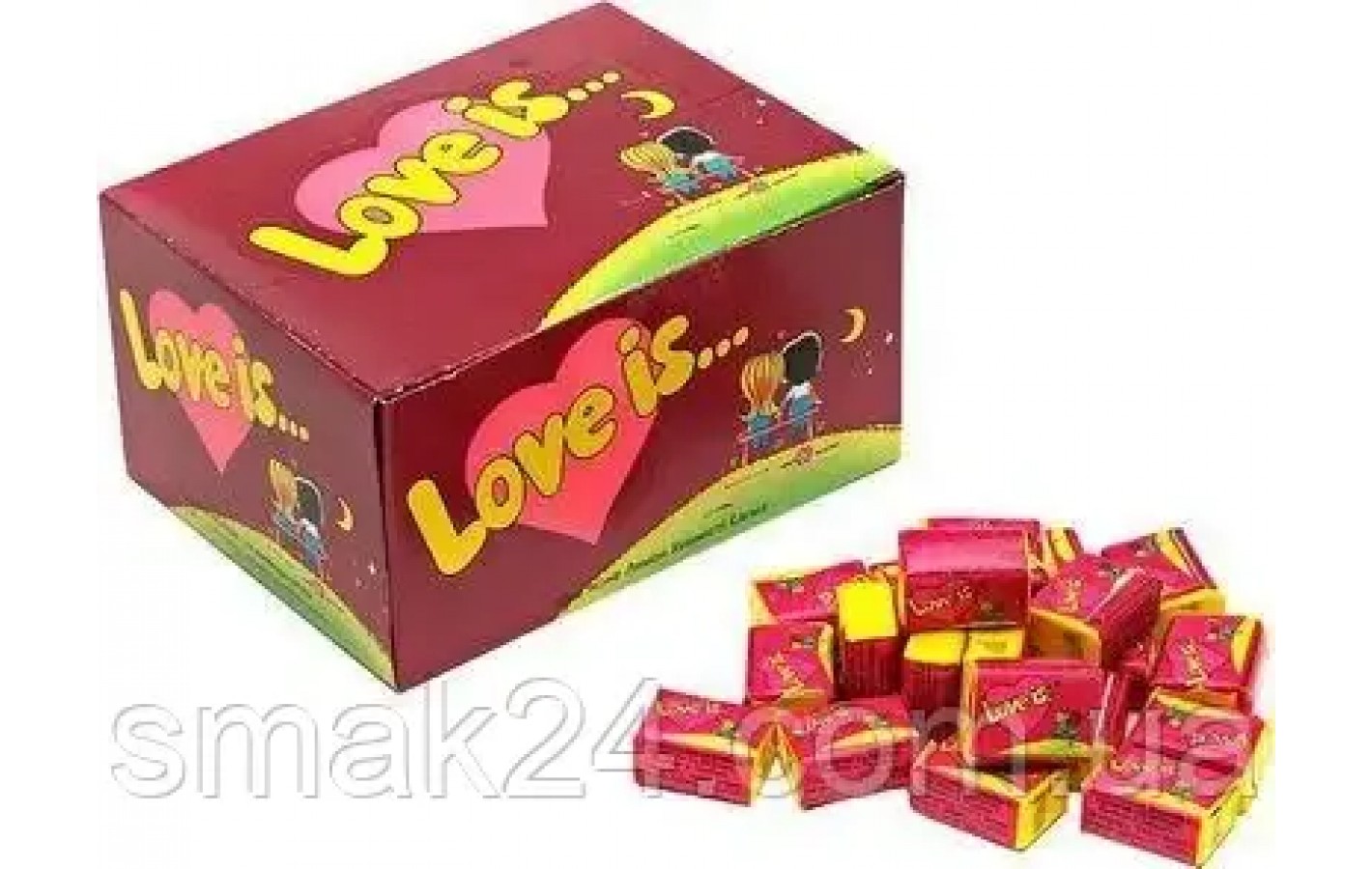 Жевательная резинка со вкусом вишни и лимона Love Is 4,2г/1шт Турция