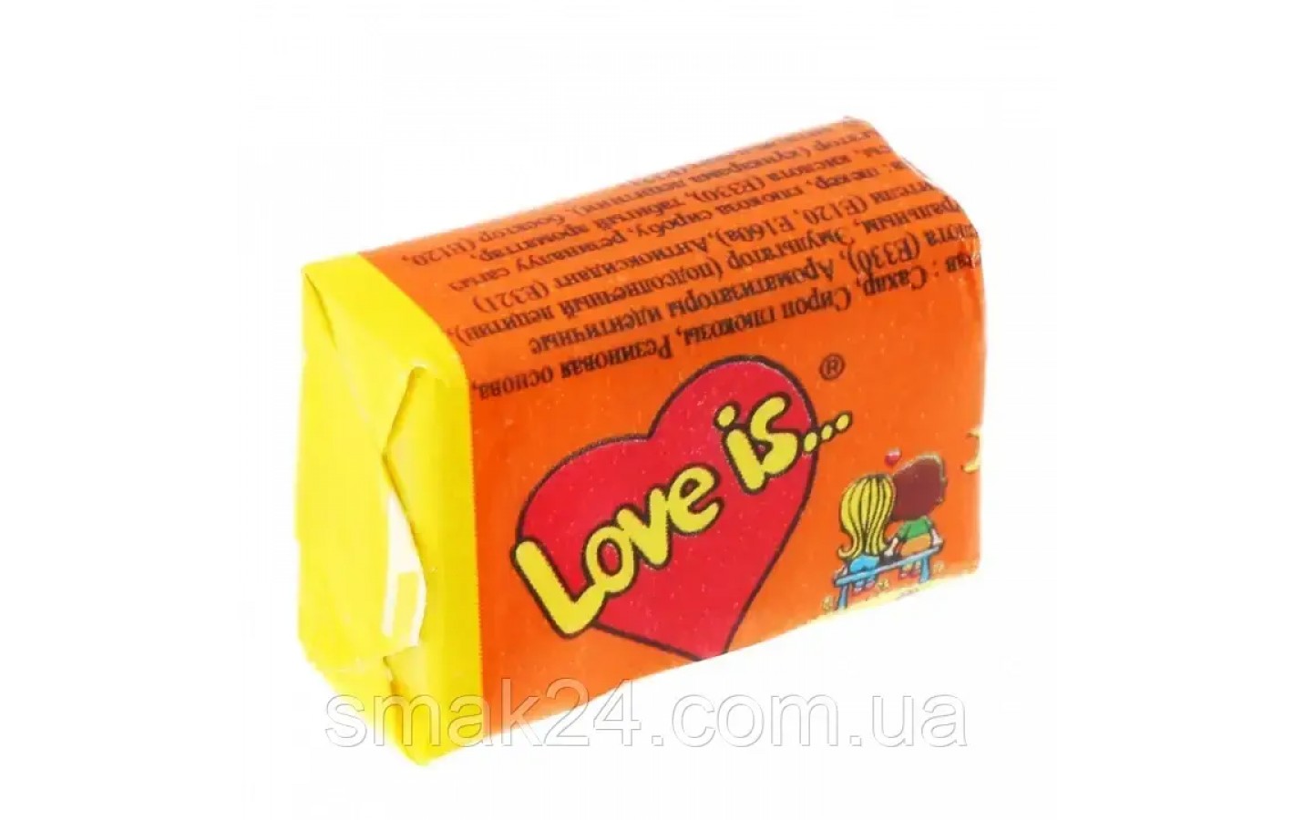 Жевательная резинка со вкусом ананаса и апельсина Love Is 4,2г/1шт Турция