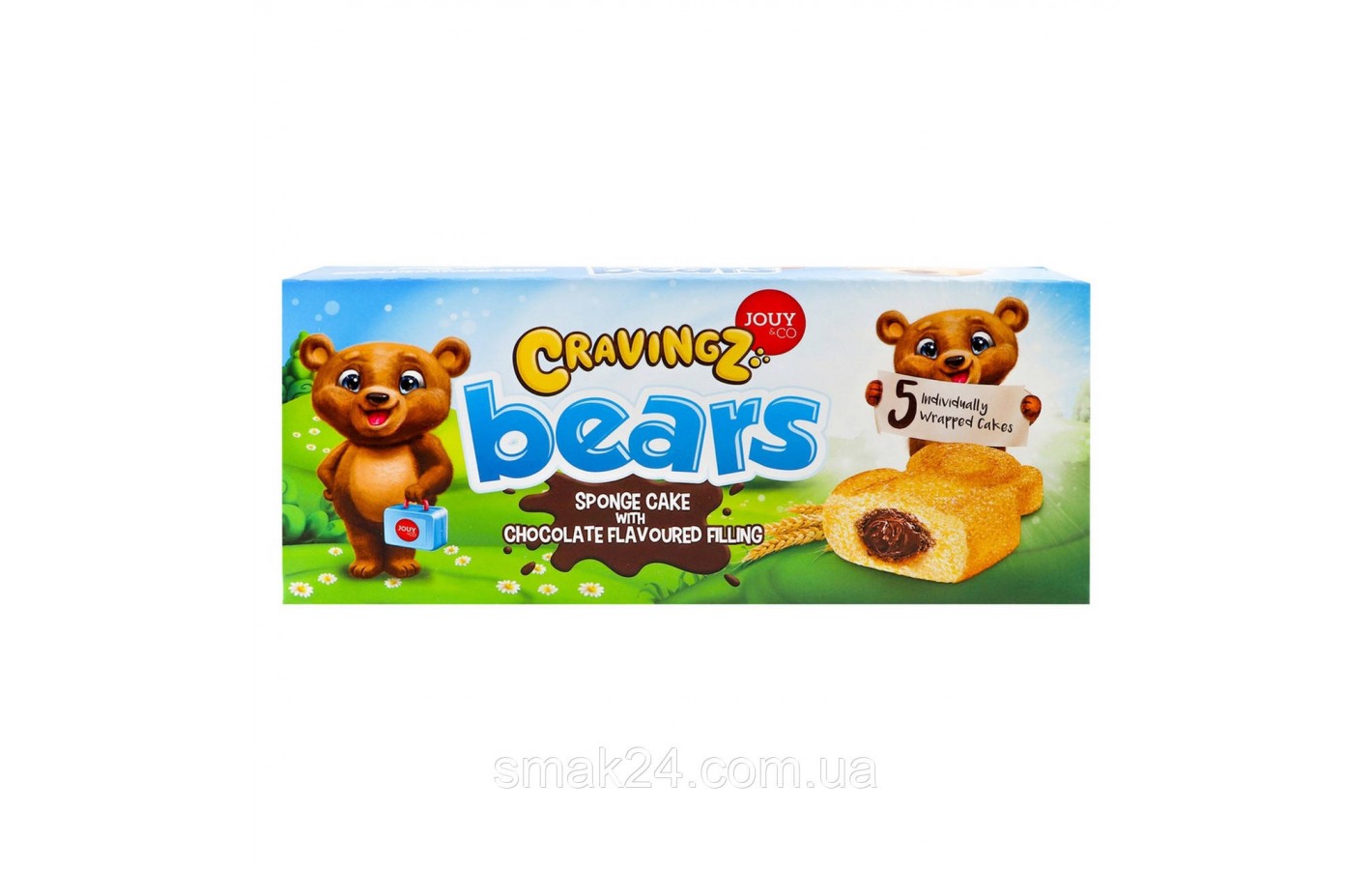 Бисквит Мишка с шоколадной начинкой Cravingz Bears 200г(5x40) JOUY&Co Турция
