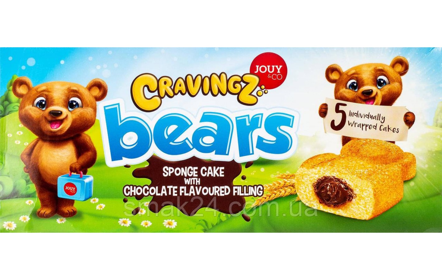 Бисквит Мишка с шоколадной начинкой Cravingz Bears 200г(5x40) JOUY&Co Турция