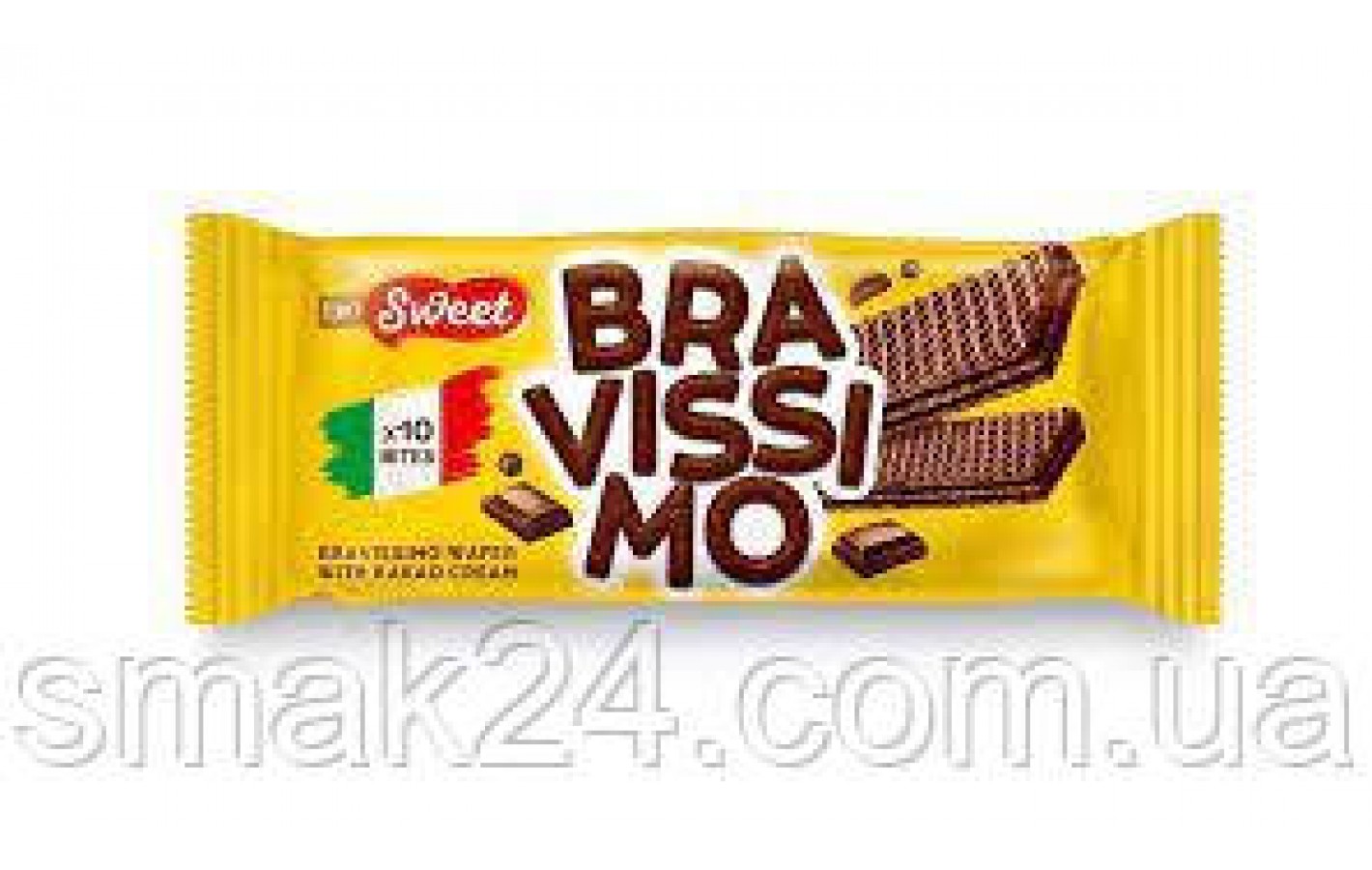 Вафлі з шоколадним кремом PRO Sweet Bravissimo 50г Італія