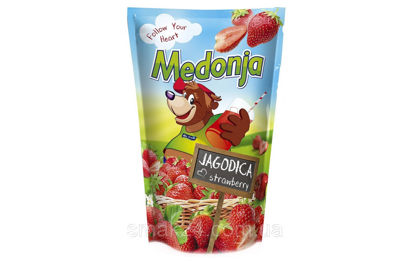 Напиток сокосодержащий Клубничный Medonja Strawberry 0.2 л с трубочкой Сербия
