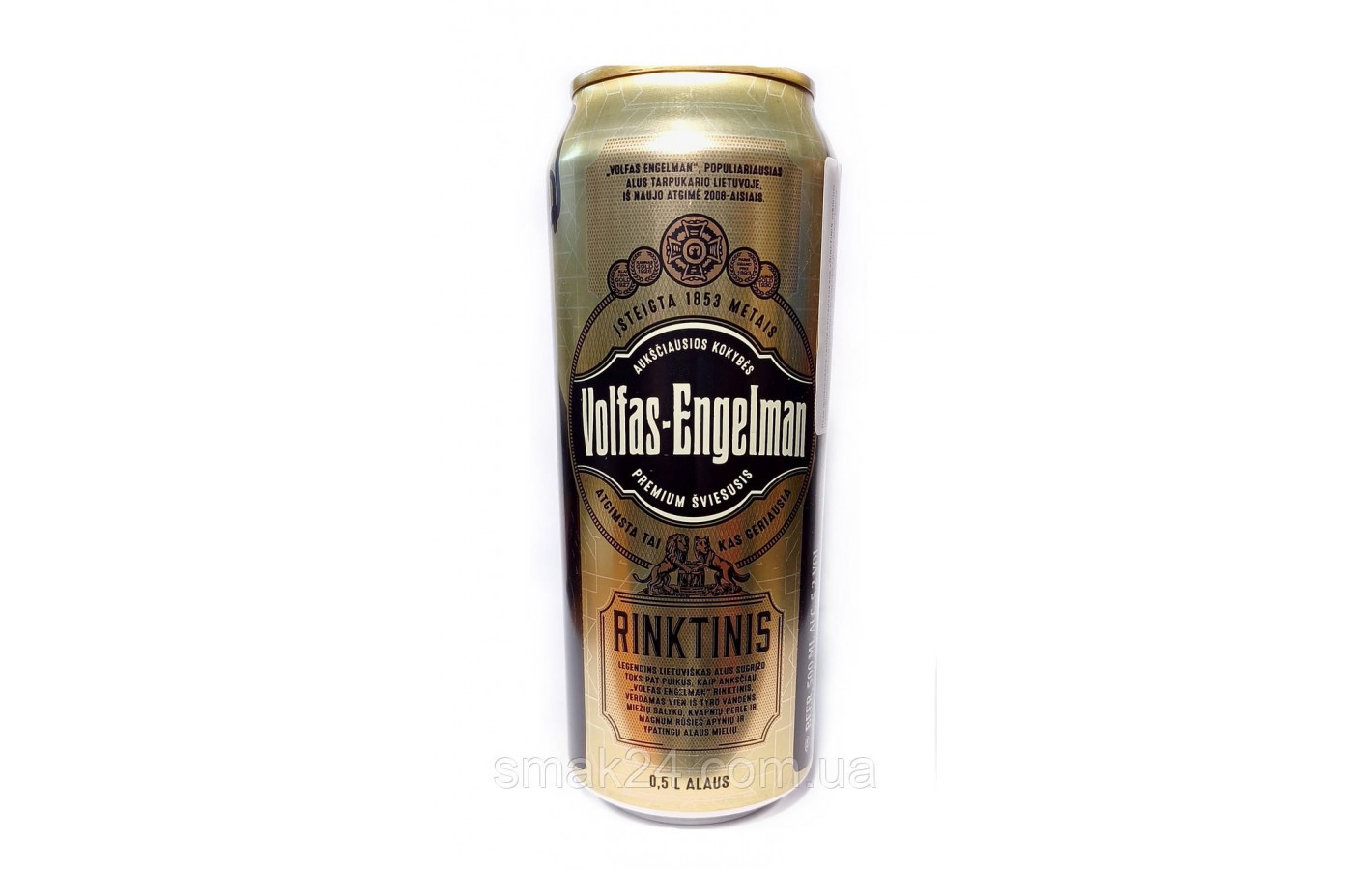 Пиво светлое фильтрованное  Volfas Engelman Rinktinis Premium Lager 5.2% 0.5л Литва