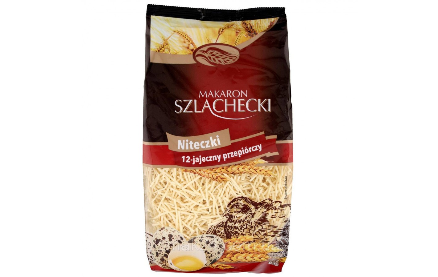 Вермишель Шлацкие ниточки на перепелиных яйцах Makaron Szlachecki Niteczki 250г Польша