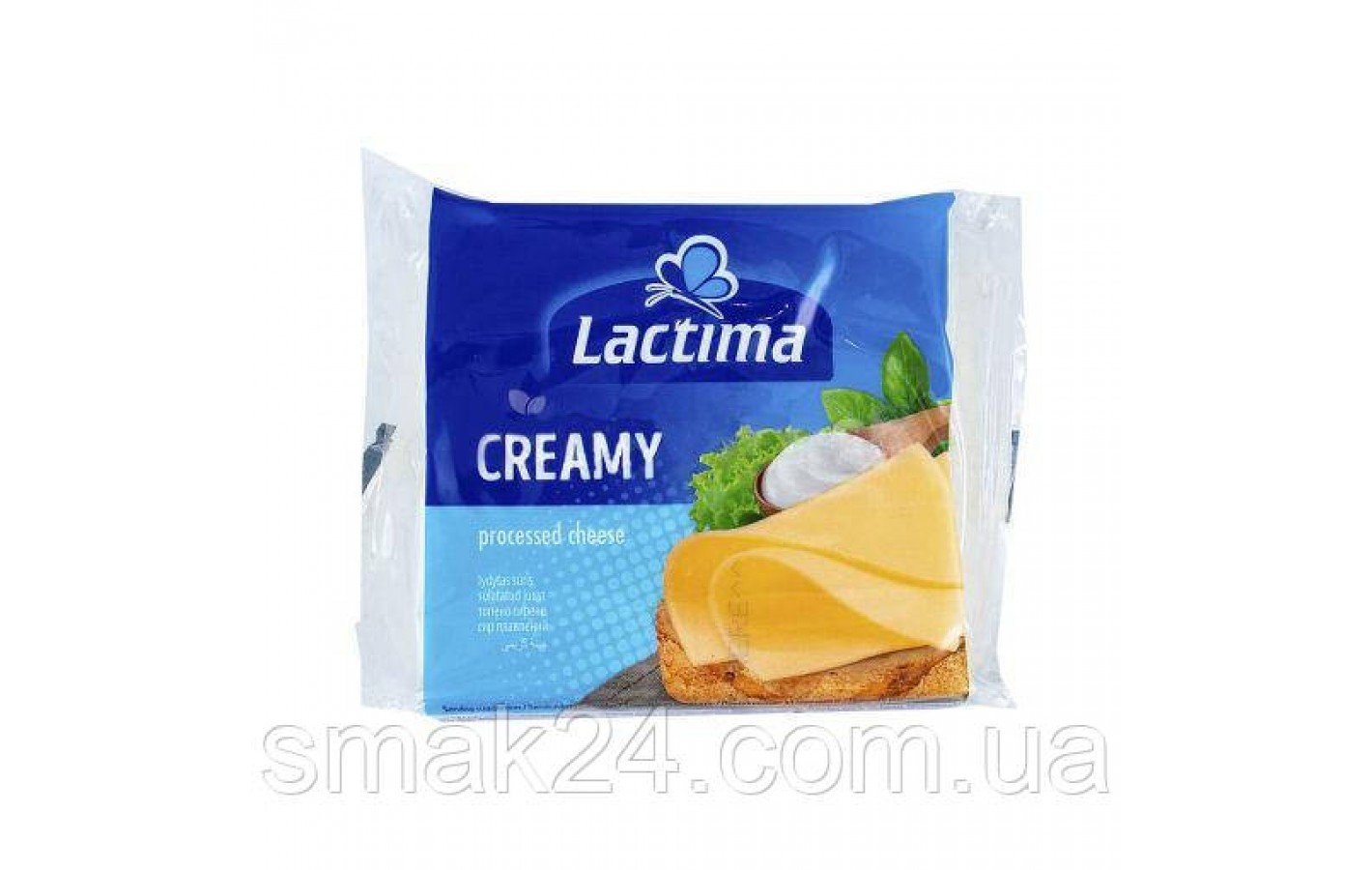 Сыр тостерный (плавленный) сливочный Lactima Creamy 130г(8 ломтиков) Польша