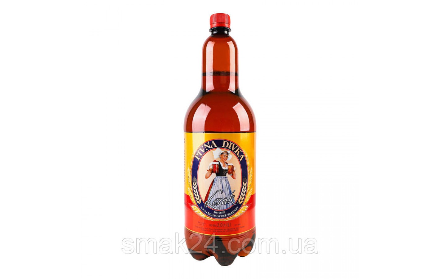 Пиво светлое Пивная Девка Pivna Divka 4.9% 2л ПЭТ