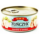 Тунець Шматочками у власному соку Tunczyk Kawalki w Wodzie M&K 170 г/120г Польща