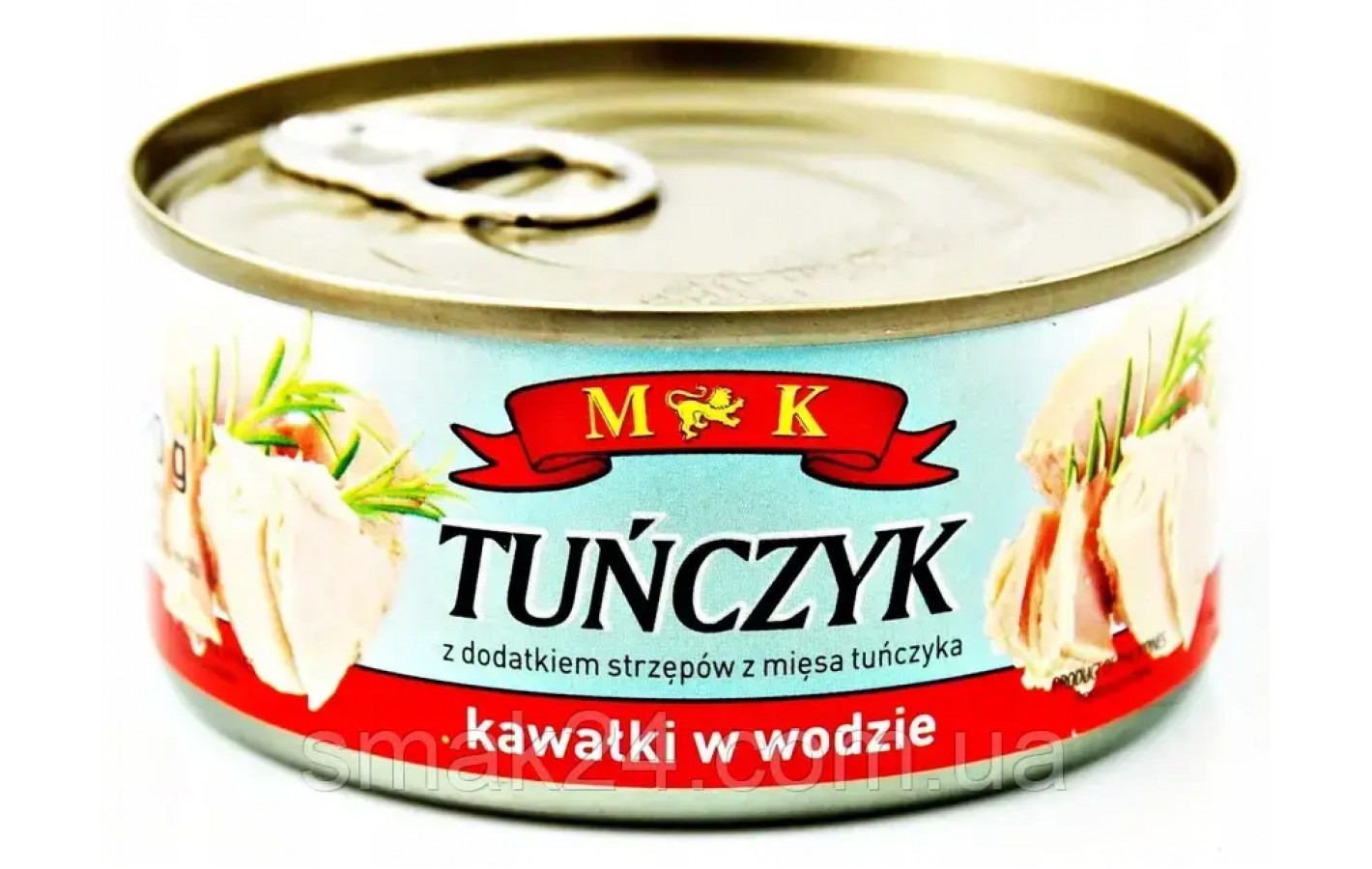 Тунець Шматочками у власному соку Tunczyk Kawalki w Wodzie M&K 170 г/120г Польща