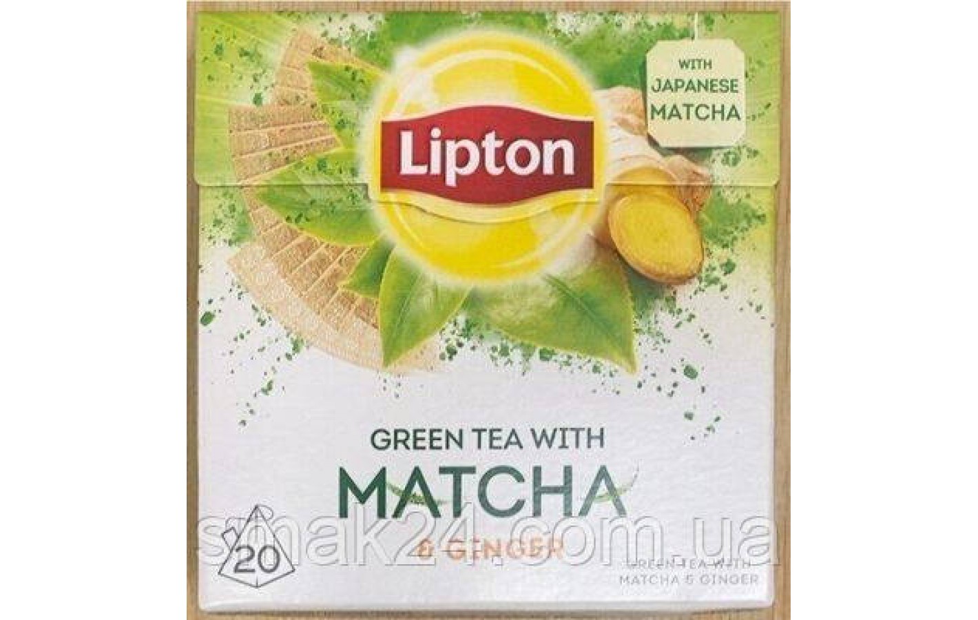Чай зелений Матча з імбиром Lipton Matcha&Genger (20 пакетиків х 1.5г) 30г Нідерланди