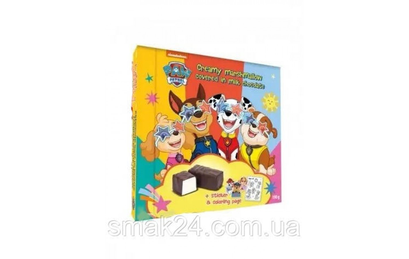 Конфеты сливочное суфле в молочном шоколаде Paw Patrol Creamy Marshmallow 190г Польша