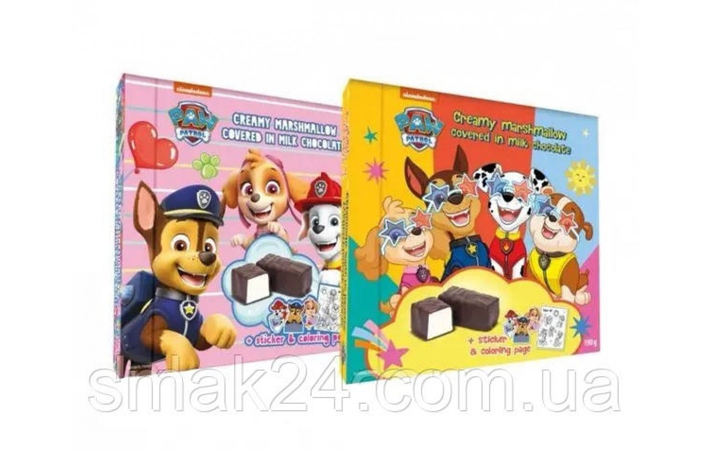 Цукерки вершкове суфле у молочному шоколаді Paw Patrol Creamy Marshmallow 190г Польща