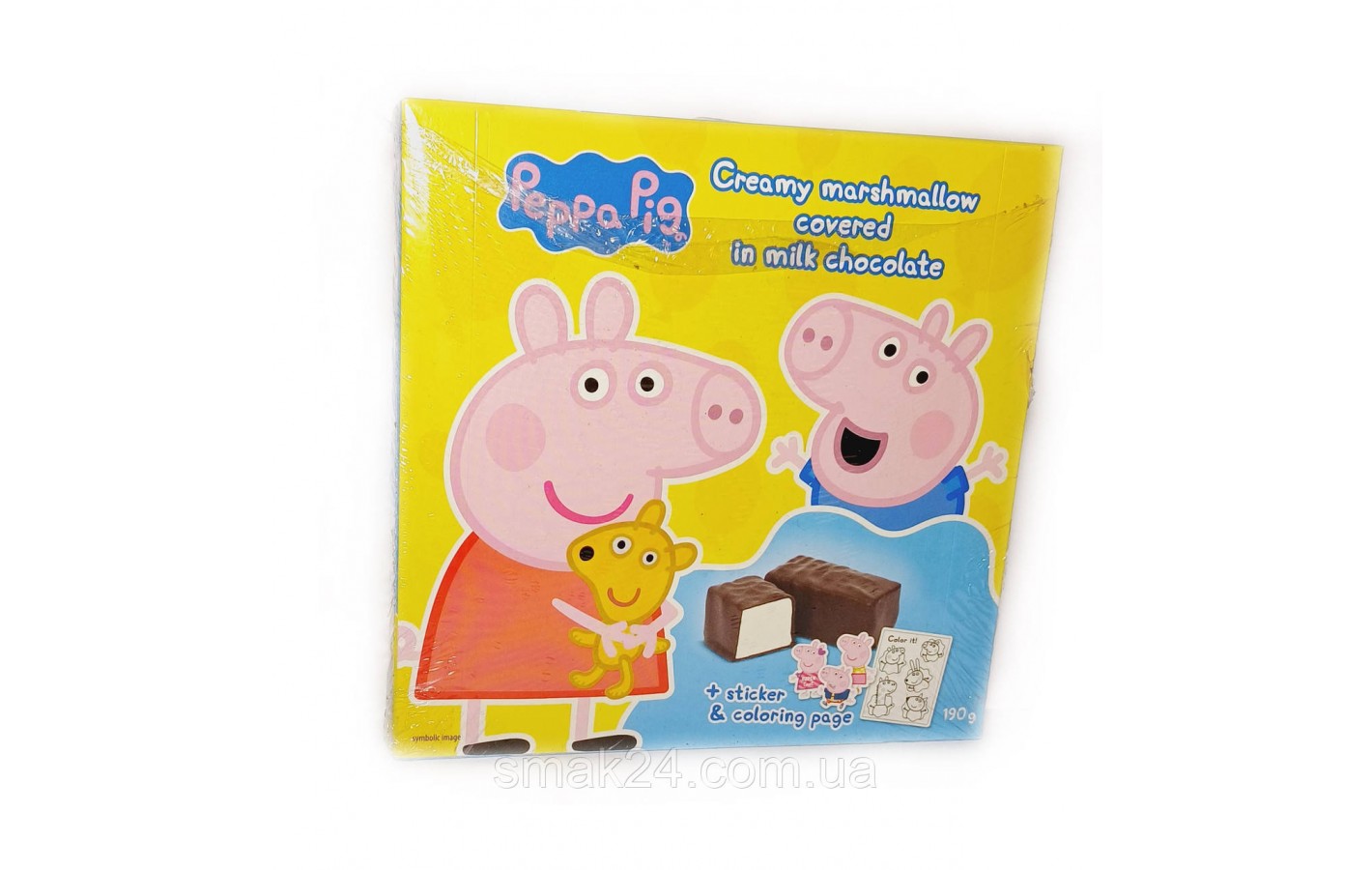 Конфеты сливочное суфле в молочном шоколаде Peppa Pig Creamy Marshmallow 190г Польша