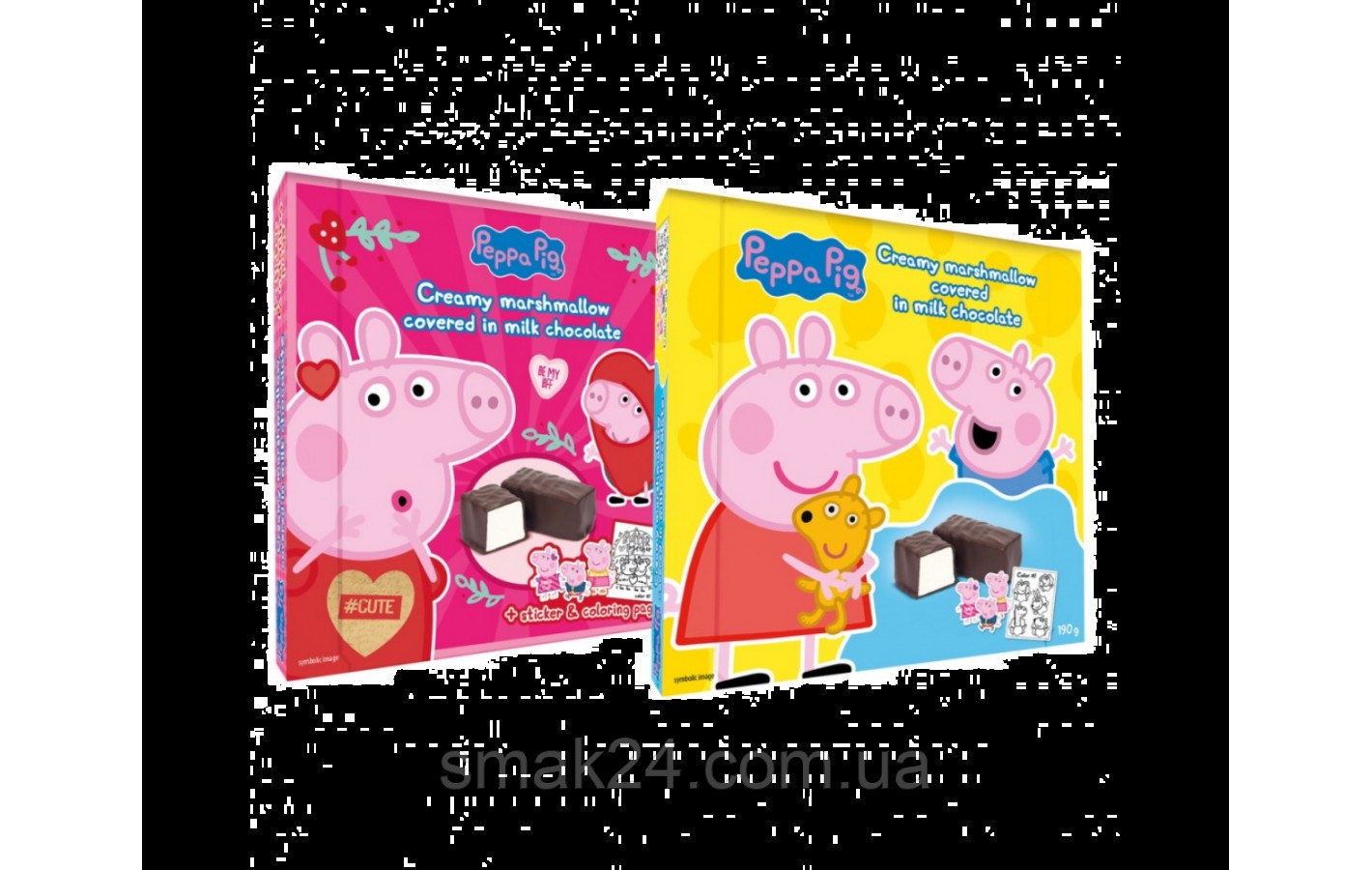 Конфеты сливочное суфле в молочном шоколаде Peppa Pig Creamy Marshmallow 190г Польша