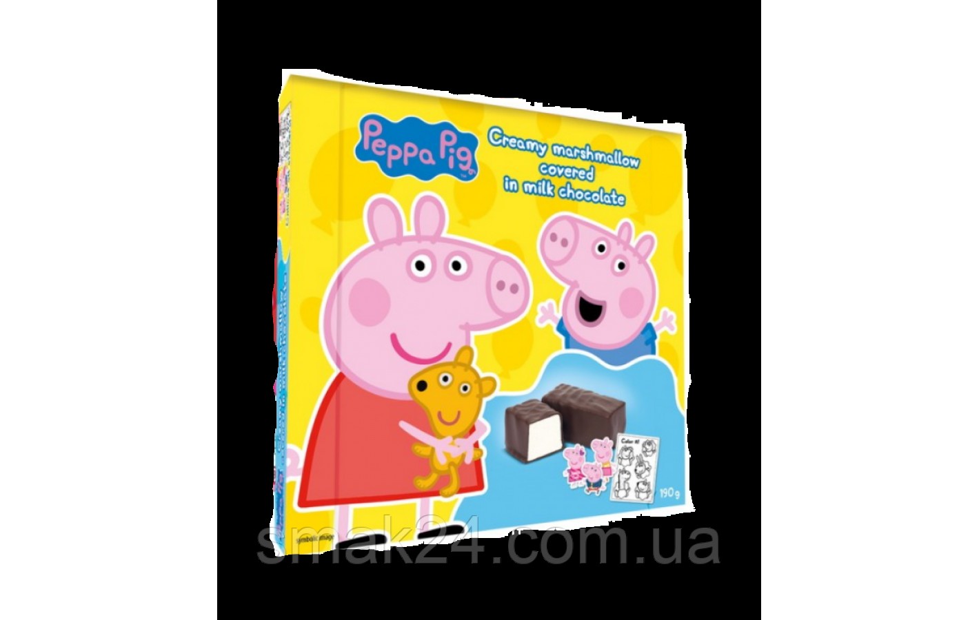 Конфеты сливочное суфле в молочном шоколаде Peppa Pig Creamy Marshmallow 190г Польша