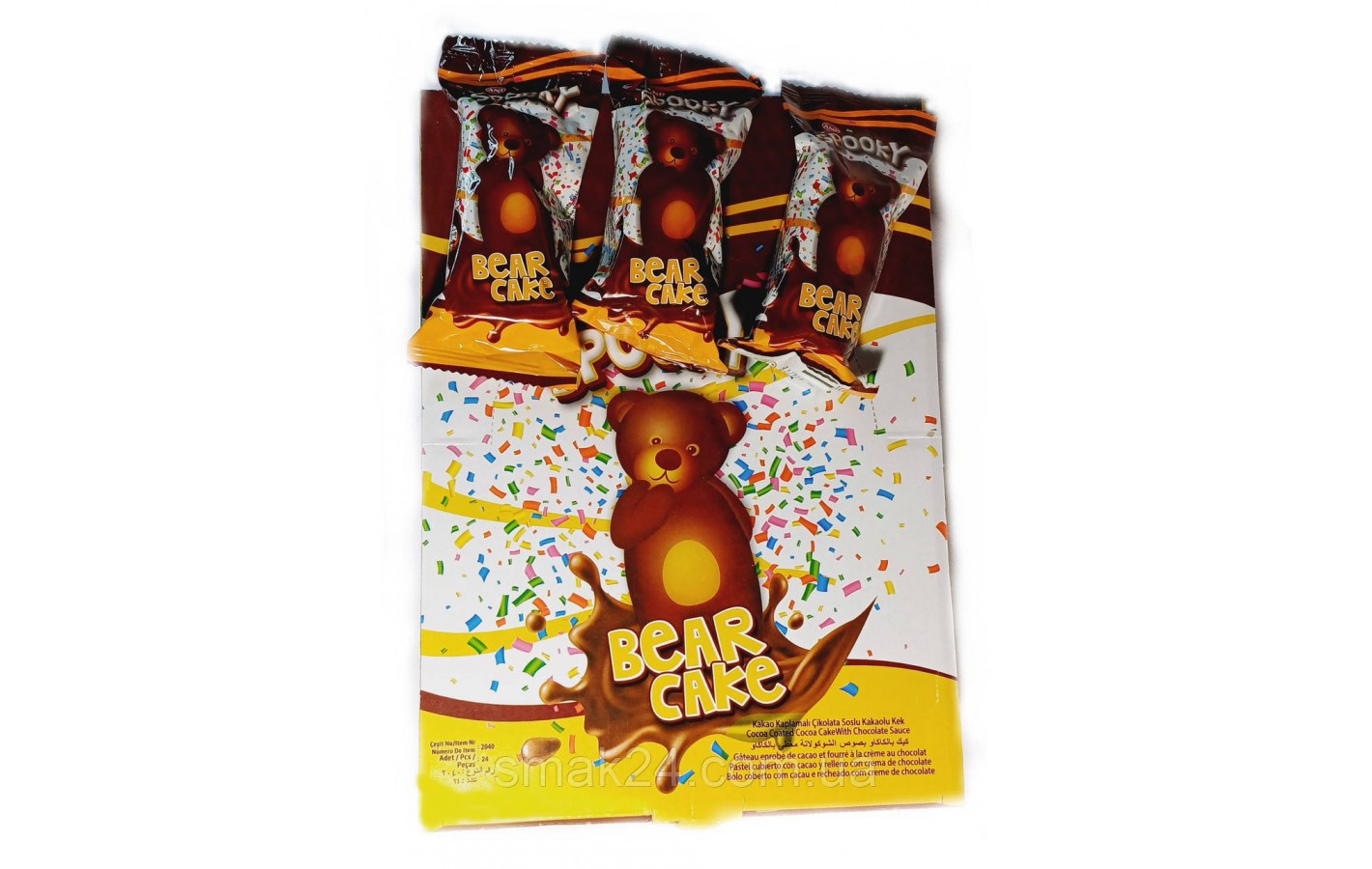 Бісквіт Ведмедик у шоколадній глазурі Ani Spooky Bear Cake 55г Туреччина