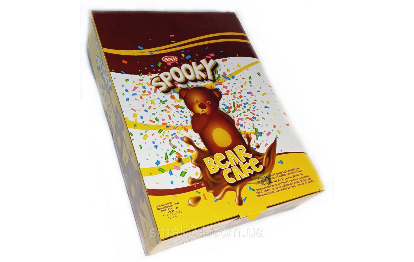 Бісквіт Ведмедик у шоколадній глазурі Ani Spooky Bear Cake 55г Туреччина