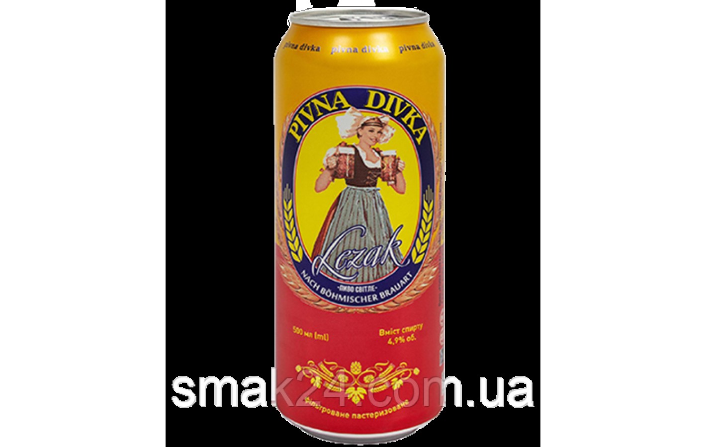 Пиво светлое Пивная Девка Pivna Divka 4.9% 0,5л