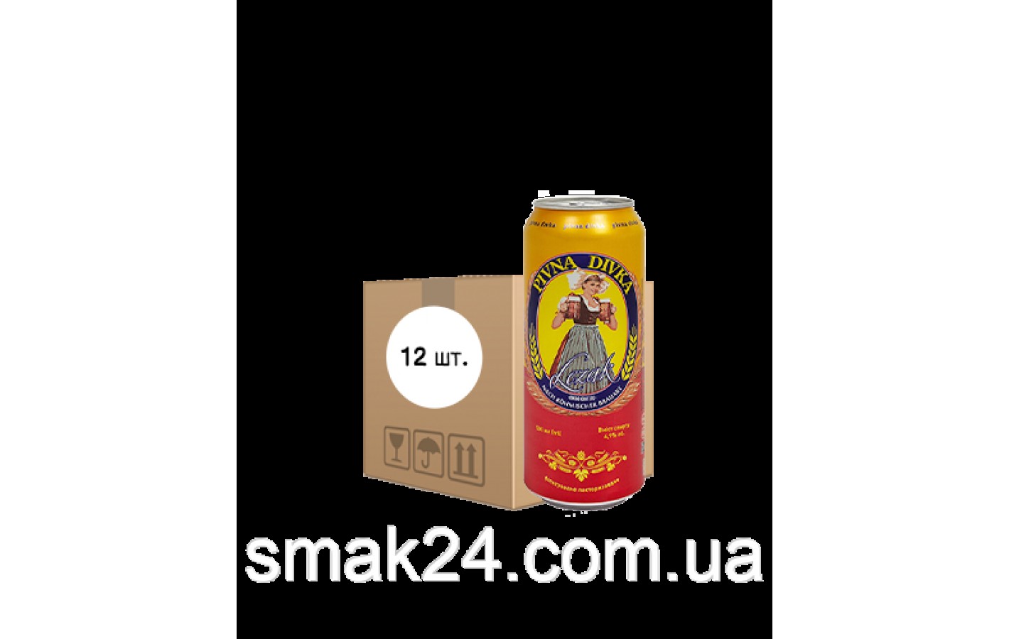 Пиво светлое Пивная Девка Pivna Divka 4.9% 0,5л