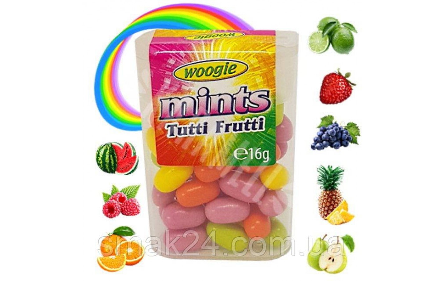 Драже Woogie Mints Tutti Frutti 4x16г