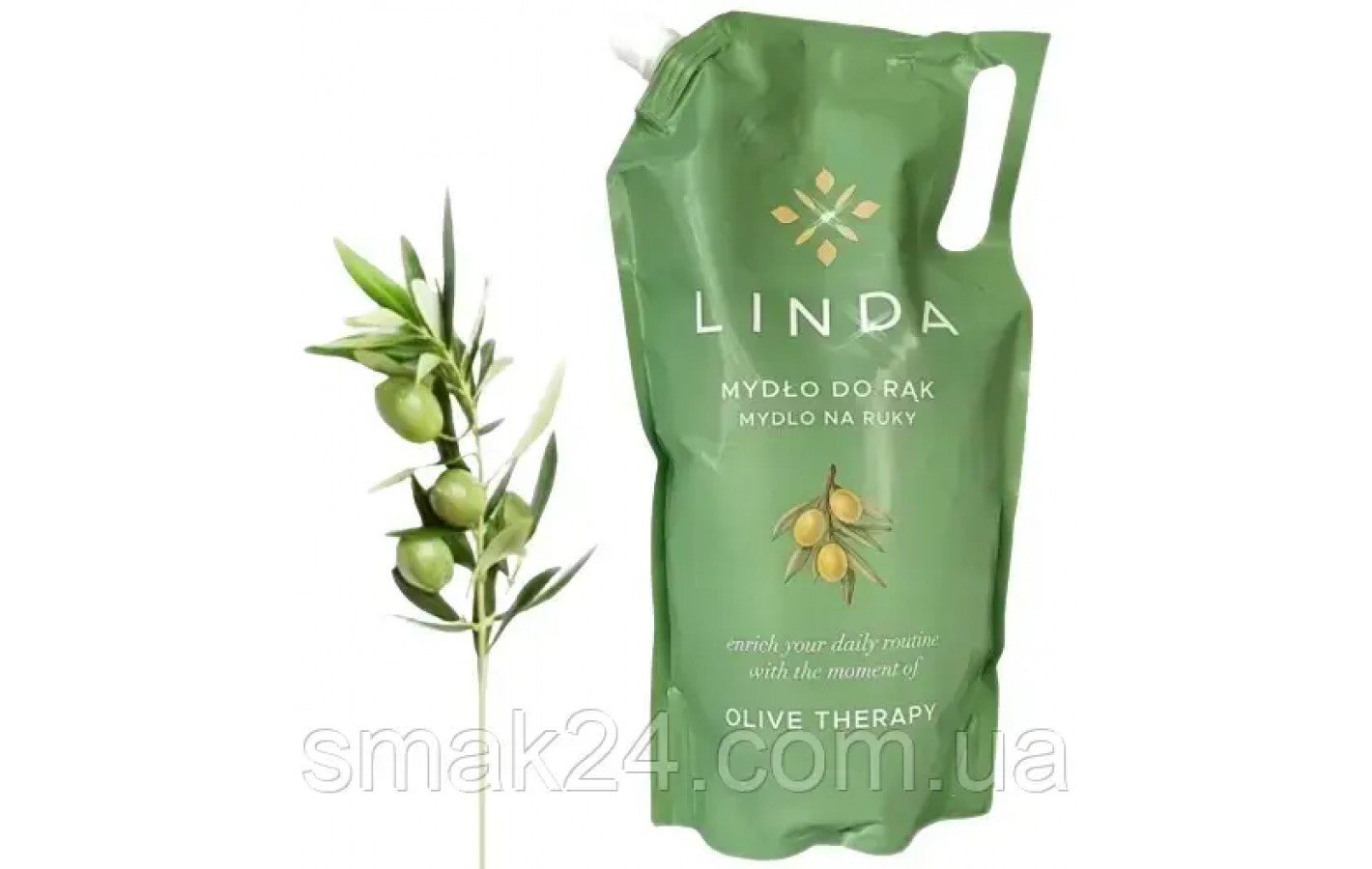 Мыло для рук жидкое увлажняющее с оливковым маслом Linda Mydlo do rak Olive Therapy 1л Польша